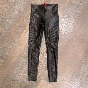 SPANX faux leather moto leggings